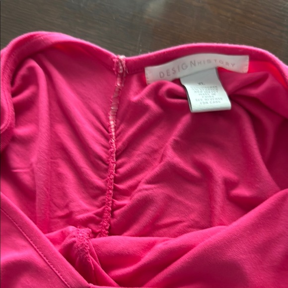 Design History Pink Ruched Sleeveless Blouse - Picture 6 of 6